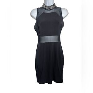 City Triangles dress juniors size 9 black mesh mini dress with rhinestones‎ 🖤🖤
